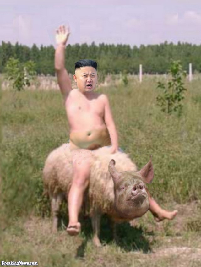 Kim-Jong-Un-Riding-a-Pig--108713